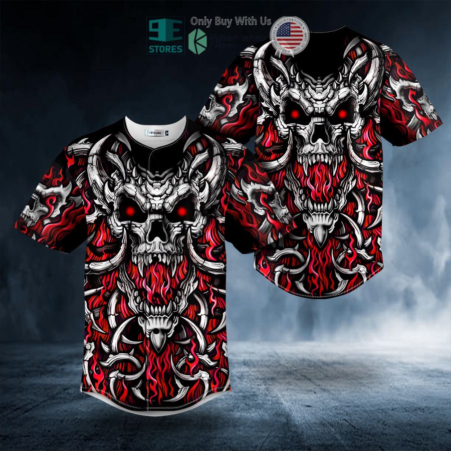 BEST Satan Baphomet Skull Baseball Jersey Unisex T-shirt, Sweatshirt, Hoodie, Long Sleeve Tee - T-Shirt, Sweatshirt, Hoodie