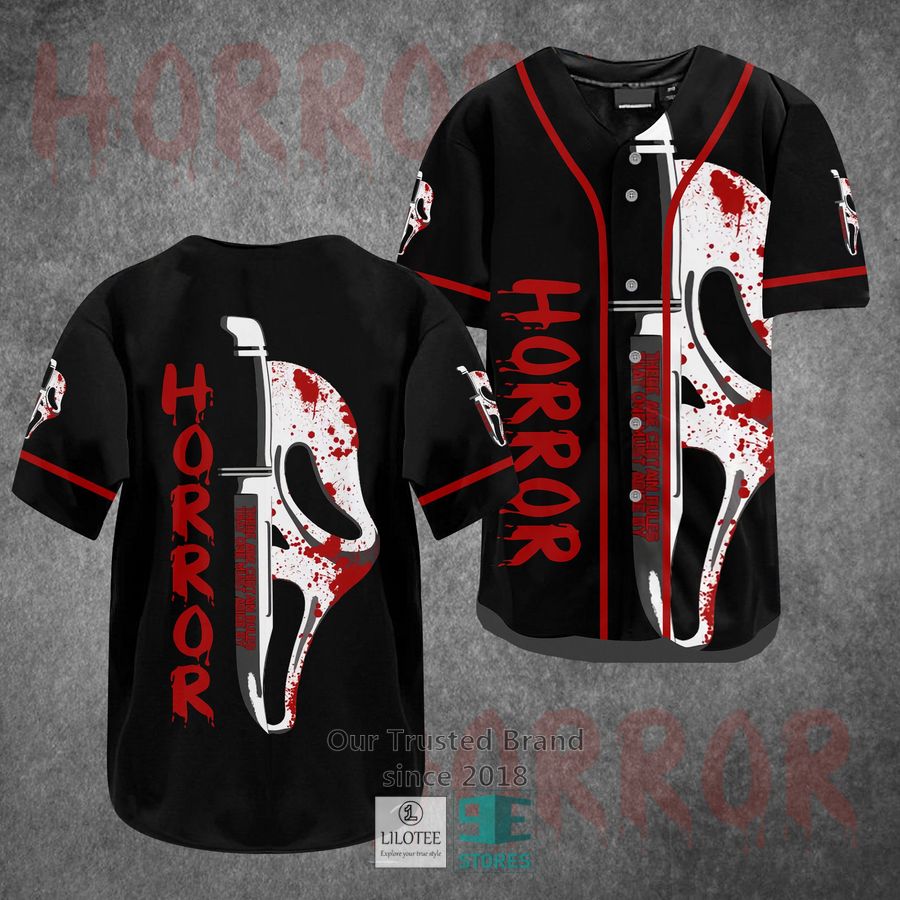 Scary movie Horror Movie Baseball Jersey Unisex T-shirt, Sweatshirt, Hoodie, Long Sleeve Tee - T-Shirt, Sweatshirt, Hoodie