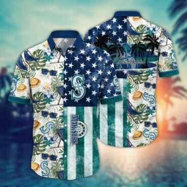Seattle Mariners Island Escape Hawaiian Shirt Unisex T-shirt, Sweatshirt, Hoodie, Long Sleeve Tee - T-Shirt, Sweatshirt, Hoodie