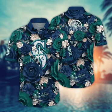 Seattle Mariners Oceanic Escape Hawaiian Shirt Unisex T-shirt, Sweatshirt, Hoodie, Long Sleeve Tee - T-Shirt, Sweatshirt, Hoodie