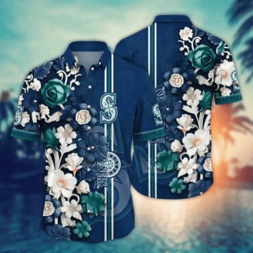 Seattle Mariners Tidal Wave Hawaiian Shirt Unisex T-shirt, Sweatshirt, Hoodie, Long Sleeve Tee - T-Shirt, Sweatshirt, Hoodie