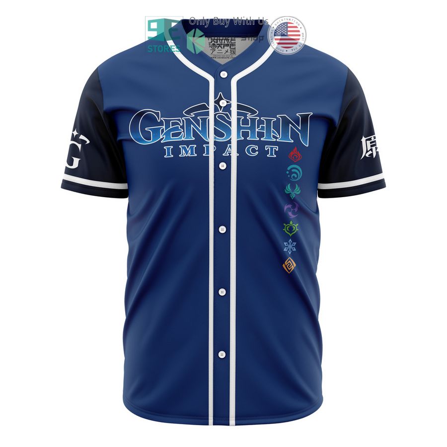 BEST Seven Elements Genshin Impact Baseball Jersey Unisex T-shirt, Sweatshirt, Hoodie, Long Sleeve Tee - T-Shirt, Sweatshirt, Hoodie