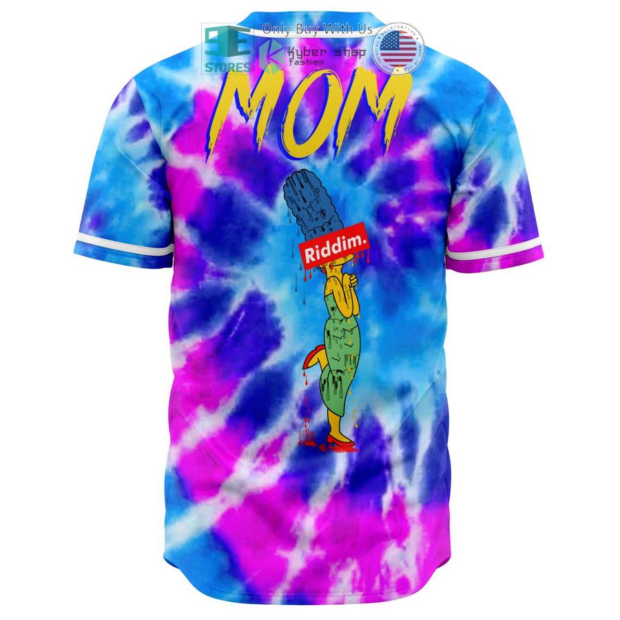 BEST Simpson Riddim Mom tie dye Baseball Jersey Unisex T-shirt, Sweatshirt, Hoodie, Long Sleeve Tee - T-Shirt, Sweatshirt, Hoodie