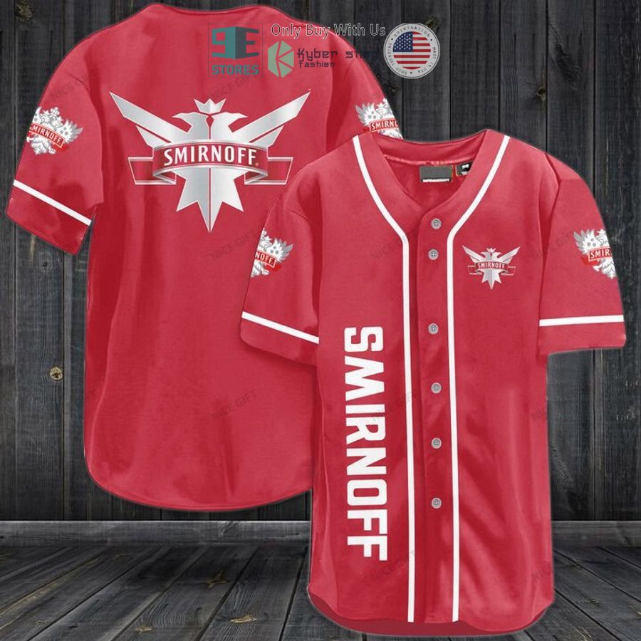 BEST Smirnoff logo red Baseball Jersey Unisex T-shirt, Sweatshirt, Hoodie, Long Sleeve Tee - T-Shirt, Sweatshirt, Hoodie