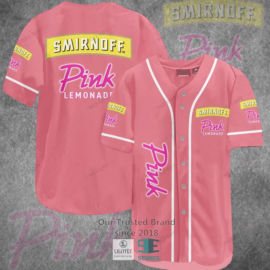 Smirnoff Pink Lemonade Baseball Jersey Unisex T-shirt, Sweatshirt, Hoodie, Long Sleeve Tee - T-Shirt, Sweatshirt, Hoodie