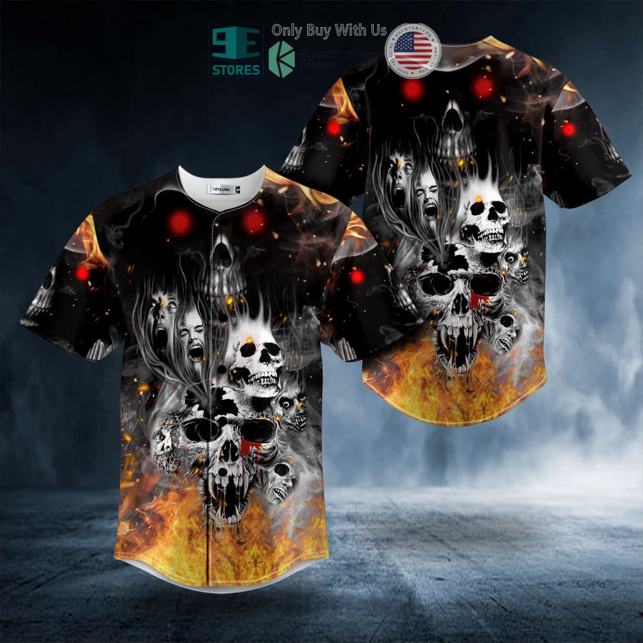 BEST Soul Eater Screaming Crack Monster Skull Baseball Jersey Unisex T-shirt, Sweatshirt, Hoodie, Long Sleeve Tee - T-Shirt, Sweatshirt, Hoodie