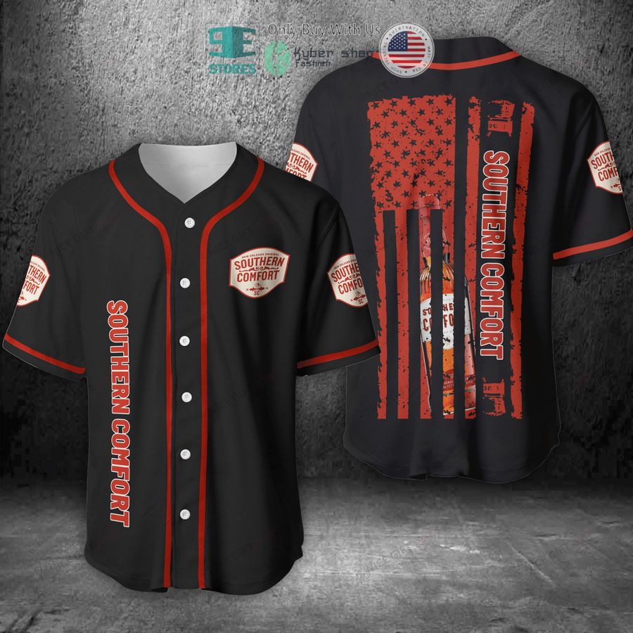 BEST Southern Comfort United States Flag black red Baseball Jersey Unisex T-shirt, Sweatshirt, Hoodie, Long Sleeve Tee - T-Shirt, Sweatshirt, Hoodie