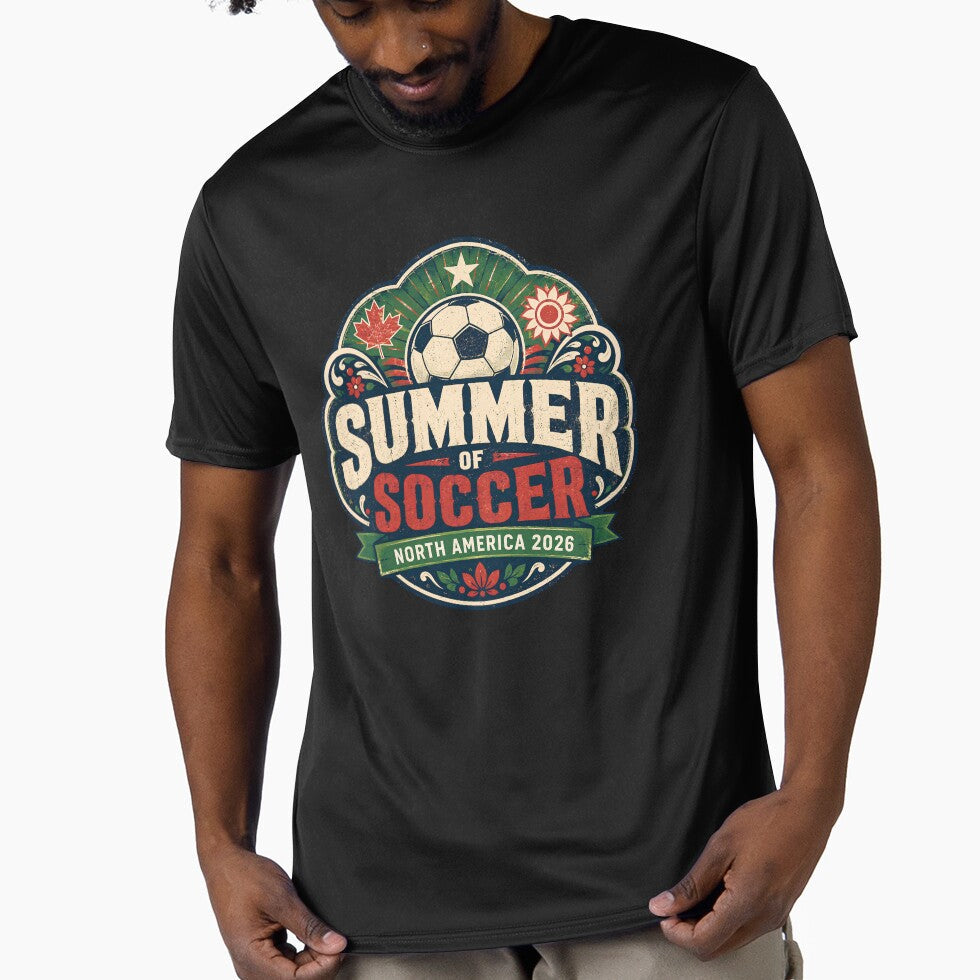 Summer of Soccer North America 2025 by RoooDesigns Unisex T-shirt, Sweatshirt, Hoodie, Long Sleeve Tee - T-Shirt, Sweatshirt, Hoodie
