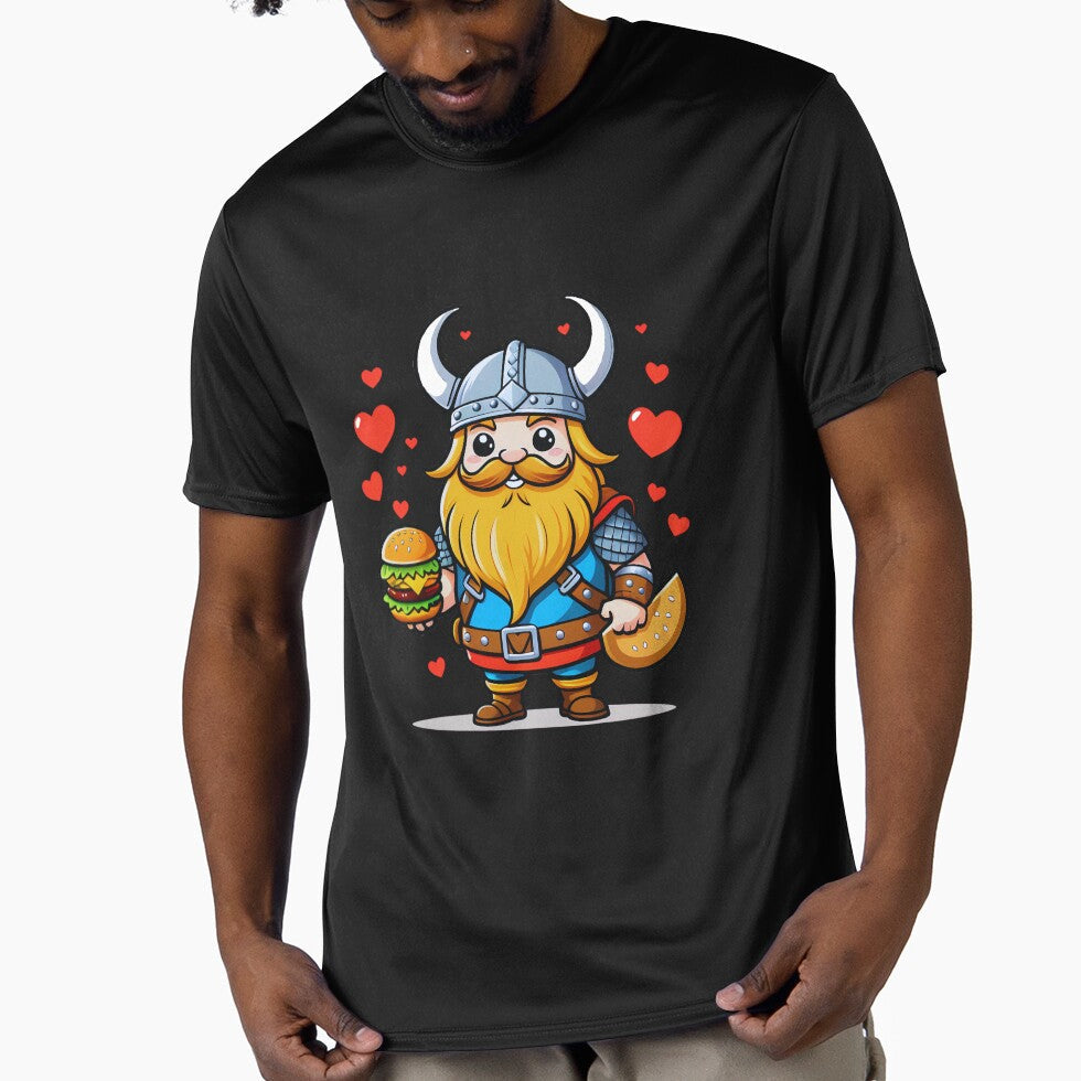 Viking Burger Lover, Kawaii Burger by saloui Unisex T-shirt, Sweatshirt, Hoodie, Long Sleeve Tee - T-Shirt, Sweatshirt, Hoodie