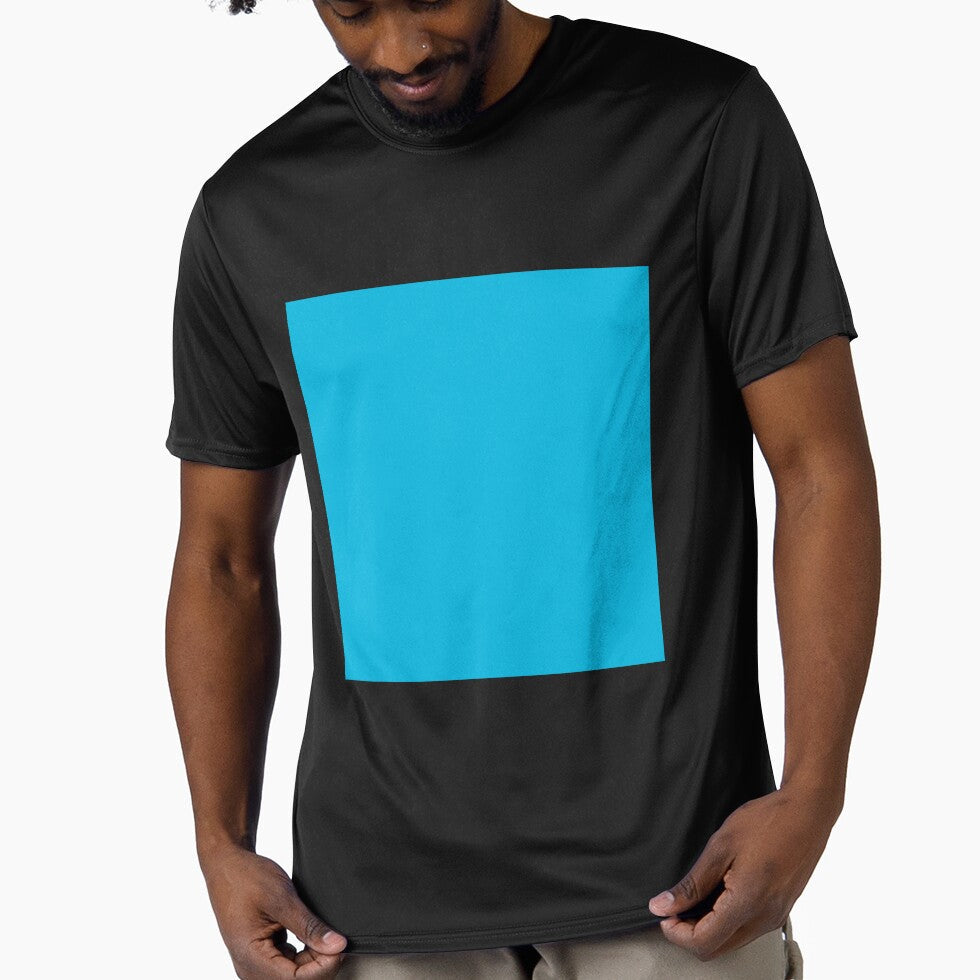 Plain Solid Color Cyan Blue 3 by mimihuang creations Unisex T-shirt, Sweatshirt, Hoodie, Long Sleeve Tee - T-Shirt, Sweatshirt, Hoodie