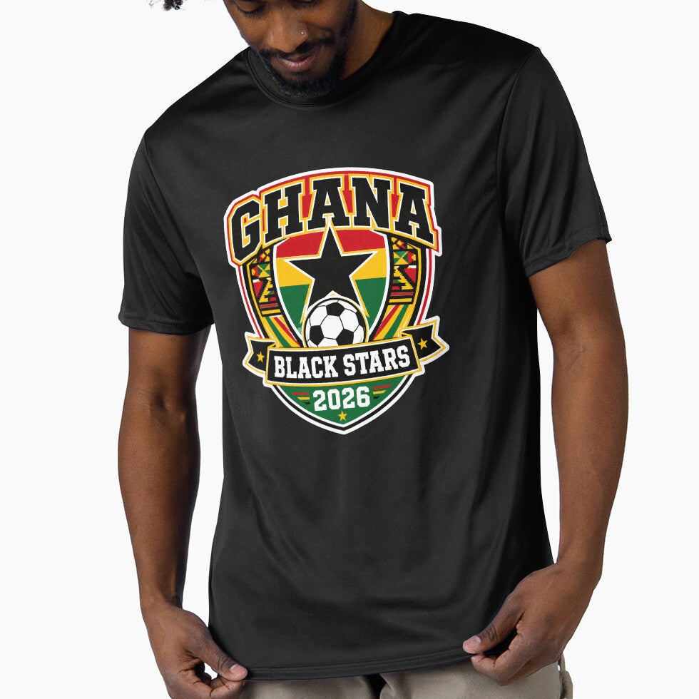 Ghana 2026 Black Stars Football Crest by RedCircleArt Unisex T-shirt, Sweatshirt, Hoodie, Long Sleeve Tee - T-Shirt, Sweatshirt, Hoodie