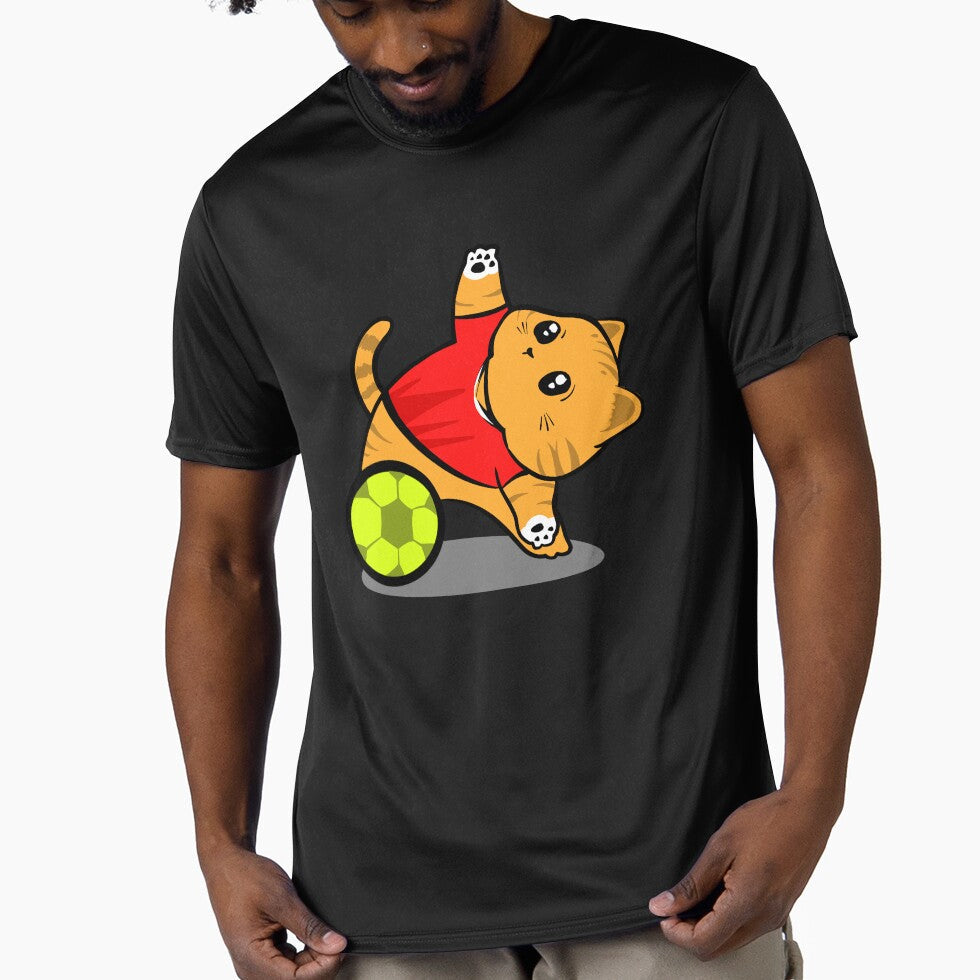 World Cup Cat Soccer  Cute Football Kitten Illustration with Canada football costume by arivirus - T-Shirt, Sweatshirt, Hoodie