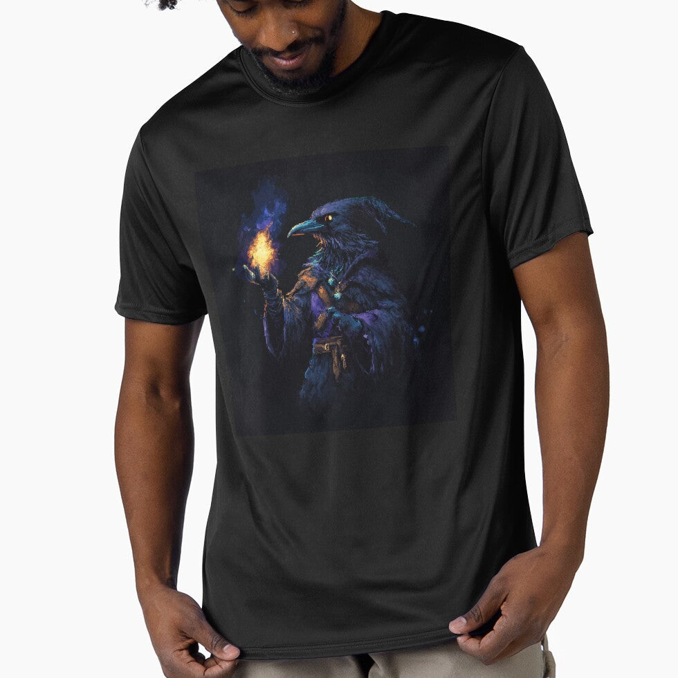Raven Wizard Pixel Art by Kaos-Bit Unisex T-shirt, Sweatshirt, Hoodie, Long Sleeve Tee - T-Shirt, Sweatshirt, Hoodie