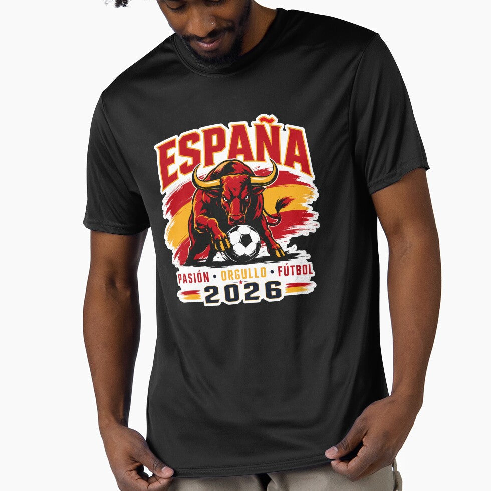 Spain 2026 Bull Football Pride by RedCircleArt Unisex T-shirt, Sweatshirt, Hoodie, Long Sleeve Tee - T-Shirt, Sweatshirt, Hoodie