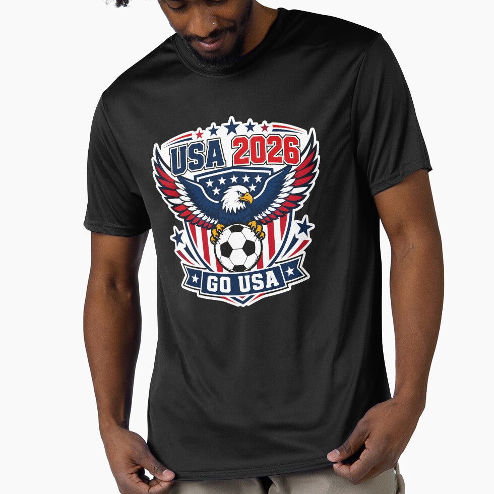 USA 2026 Eagle Soccer Crest by RedCircleArt Unisex T-shirt, Sweatshirt, Hoodie, Long Sleeve Tee - T-Shirt, Sweatshirt, Hoodie