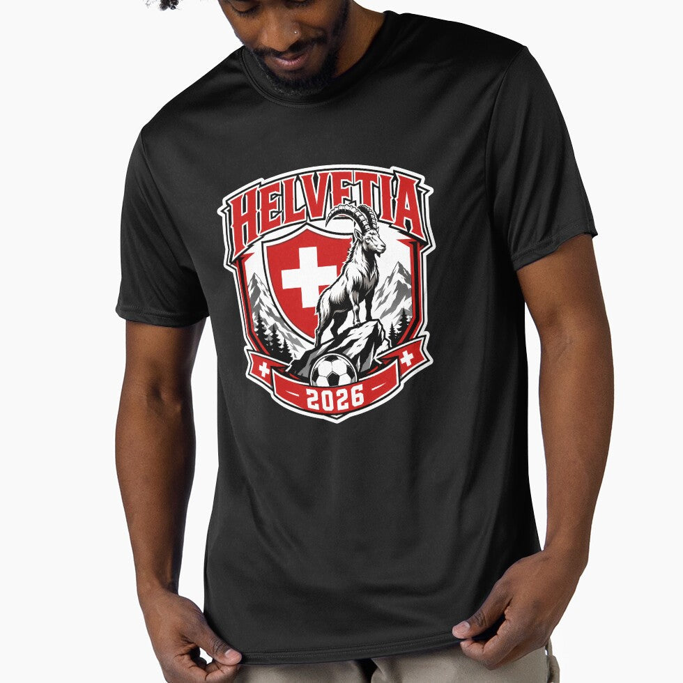 Switzerland 2026 Alpine Football Crest by RedCircleArt Unisex T-shirt, Sweatshirt, Hoodie, Long Sleeve Tee - T-Shirt, Sweatshirt, Hoodie