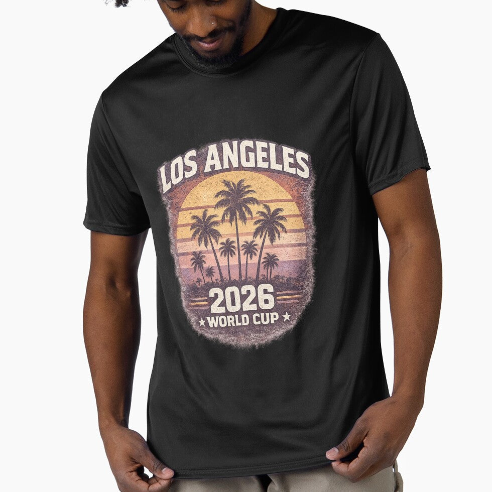 Los Angeles 2026 Retro World Cup Tee by ArthUpscale Unisex T-shirt, Sweatshirt, Hoodie, Long Sleeve Tee - T-Shirt, Sweatshirt, Hoodie