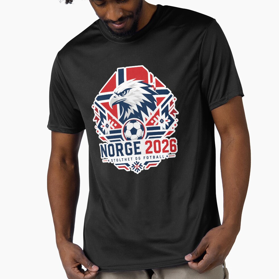 Norway 2026 Eagle Football Crest by RedCircleArt Unisex T-shirt, Sweatshirt, Hoodie, Long Sleeve Tee - T-Shirt, Sweatshirt, Hoodie