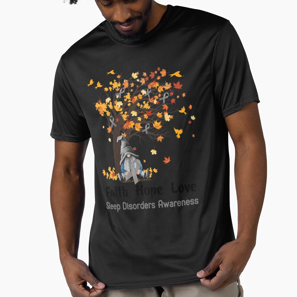 Sleep Disorders Awareness Faith Hope Love by GennieShop Unisex T-shirt, Sweatshirt, Hoodie, Long Sleeve Tee - T-Shirt, Sweatshirt, Hoodie