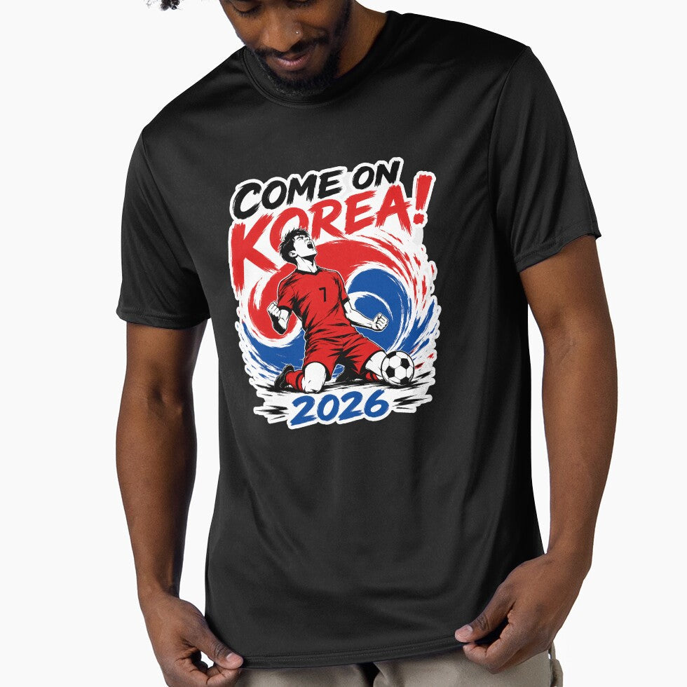 Korea 2026 Football Fan Design by RedCircleArt Unisex T-shirt, Sweatshirt, Hoodie, Long Sleeve Tee - T-Shirt, Sweatshirt, Hoodie