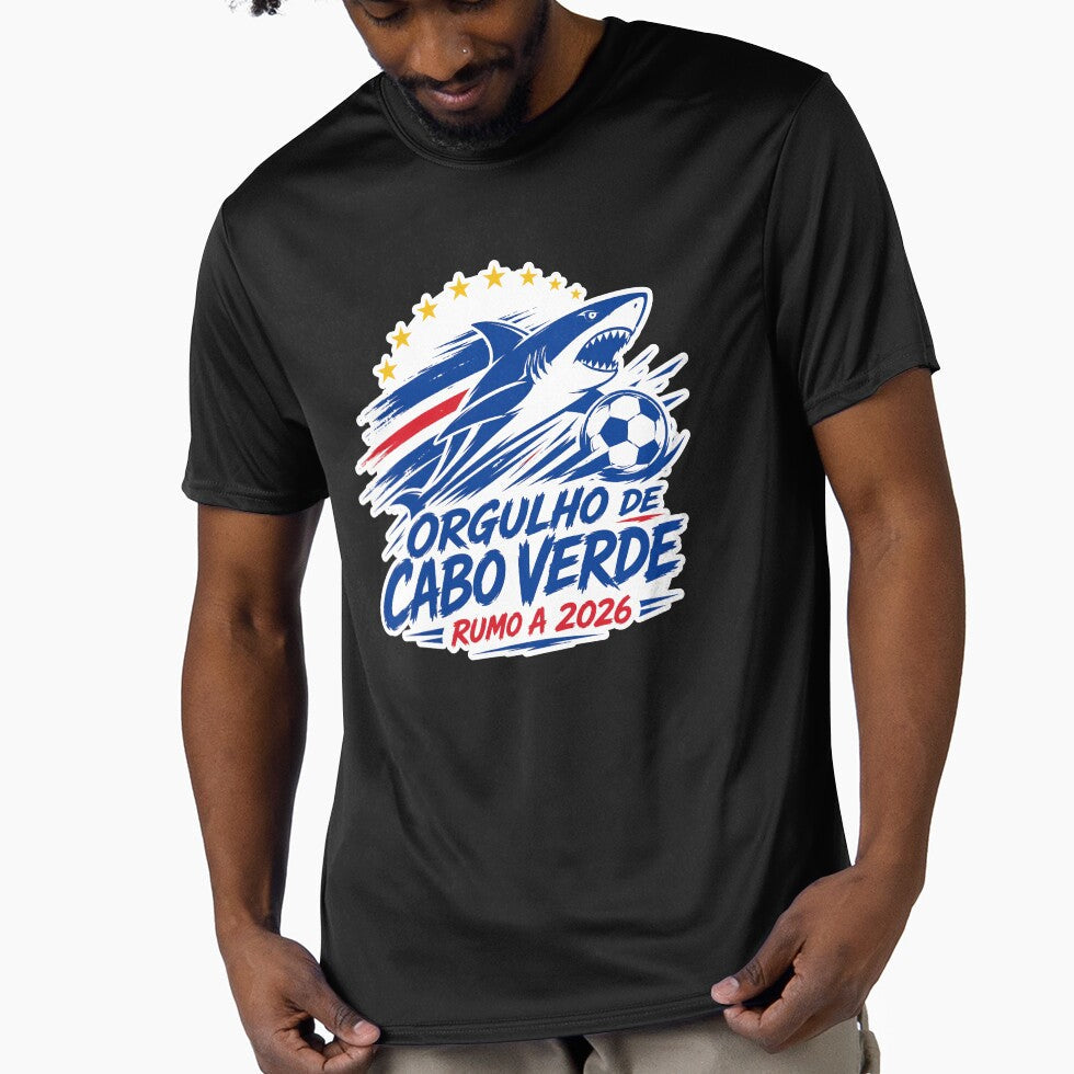 Cape Verde 2026 Shark Football Design by RedCircleArt Unisex T-shirt, Sweatshirt, Hoodie, Long Sleeve Tee - T-Shirt, Sweatshirt, Hoodie