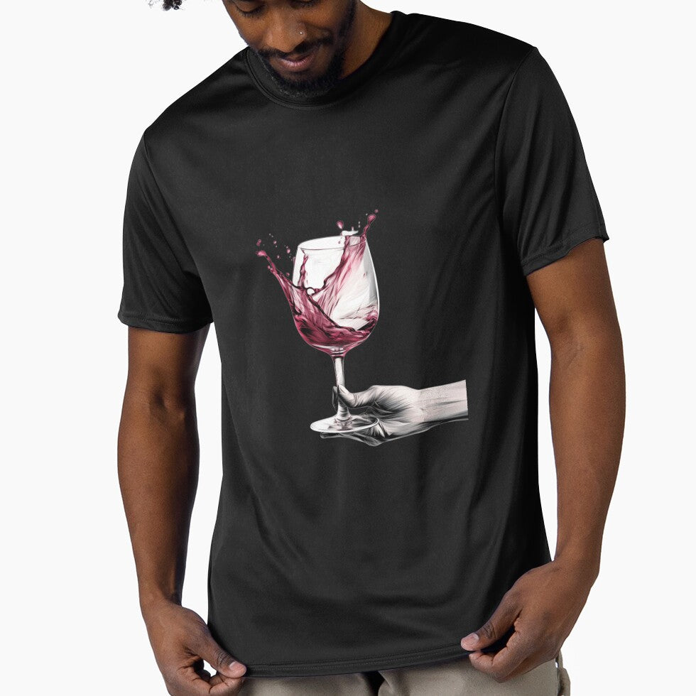 Sketch a hand holding a wine glass by Alper Billik Unisex T-shirt, Sweatshirt, Hoodie, Long Sleeve Tee - T-Shirt, Sweatshirt, Hoodie