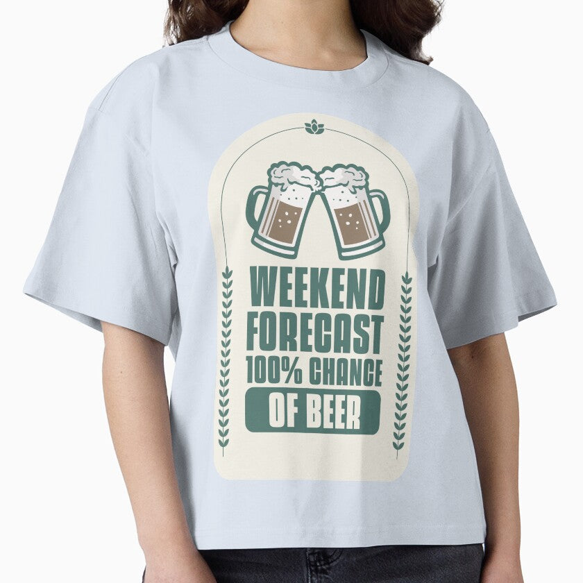 Weekend Forecast 100% Chance Of Beer Design by Artpace Unisex T-shirt, Sweatshirt, Hoodie, Long Sleeve Tee - T-Shirt, Sweatshirt, Hoodie