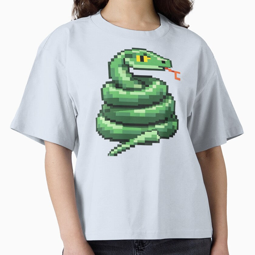 Pixel Snake  Retro 8-Bit Snake Pixel Art Gaming Design by onlin3boutiqu3 Unisex T-shirt, Sweatshirt, Hoodie, Long Sleeve Tee - T-Shirt, Sweatshirt, Hoodie