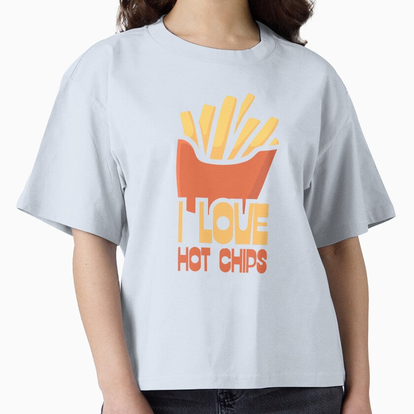 I Love Hot Chips by Dondonmart Unisex T-shirt, Sweatshirt, Hoodie, Long Sleeve Tee - T-Shirt, Sweatshirt, Hoodie