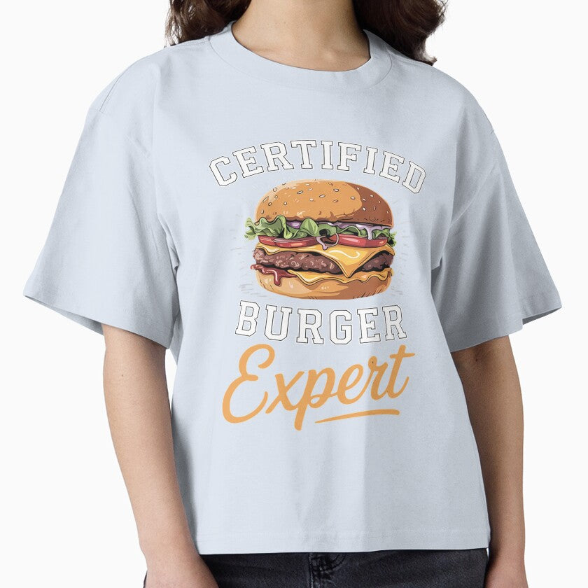 Certified Burger Expert Burger Lover Gift by KonopikaaArt Unisex T-shirt, Sweatshirt, Hoodie, Long Sleeve Tee - T-Shirt, Sweatshirt, Hoodie