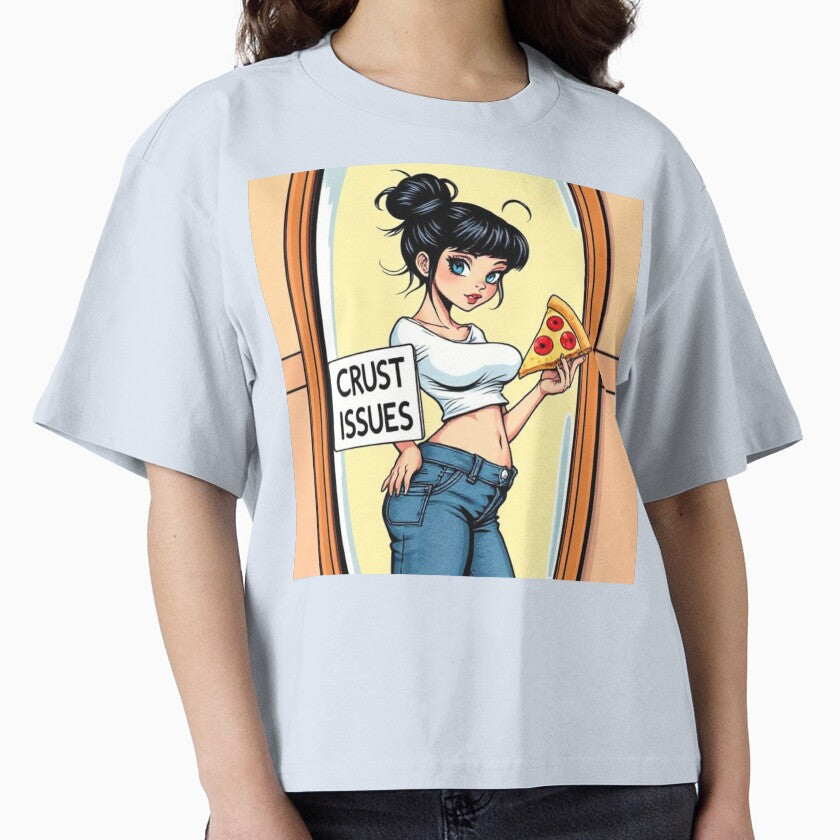 Crust Issues Funny Pizza Pop Art Collection by SaucyFoodTruck Unisex T-shirt, Sweatshirt, Hoodie, Long Sleeve Tee - T-Shirt, Sweatshirt, Hoodie