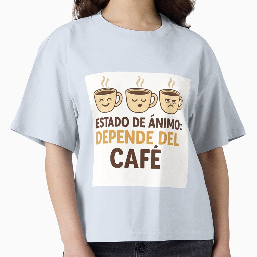 Mood depends on coffee - Funny design by BistreaDesign Unisex T-shirt, Sweatshirt, Hoodie, Long Sleeve Tee - T-Shirt, Sweatshirt, Hoodie