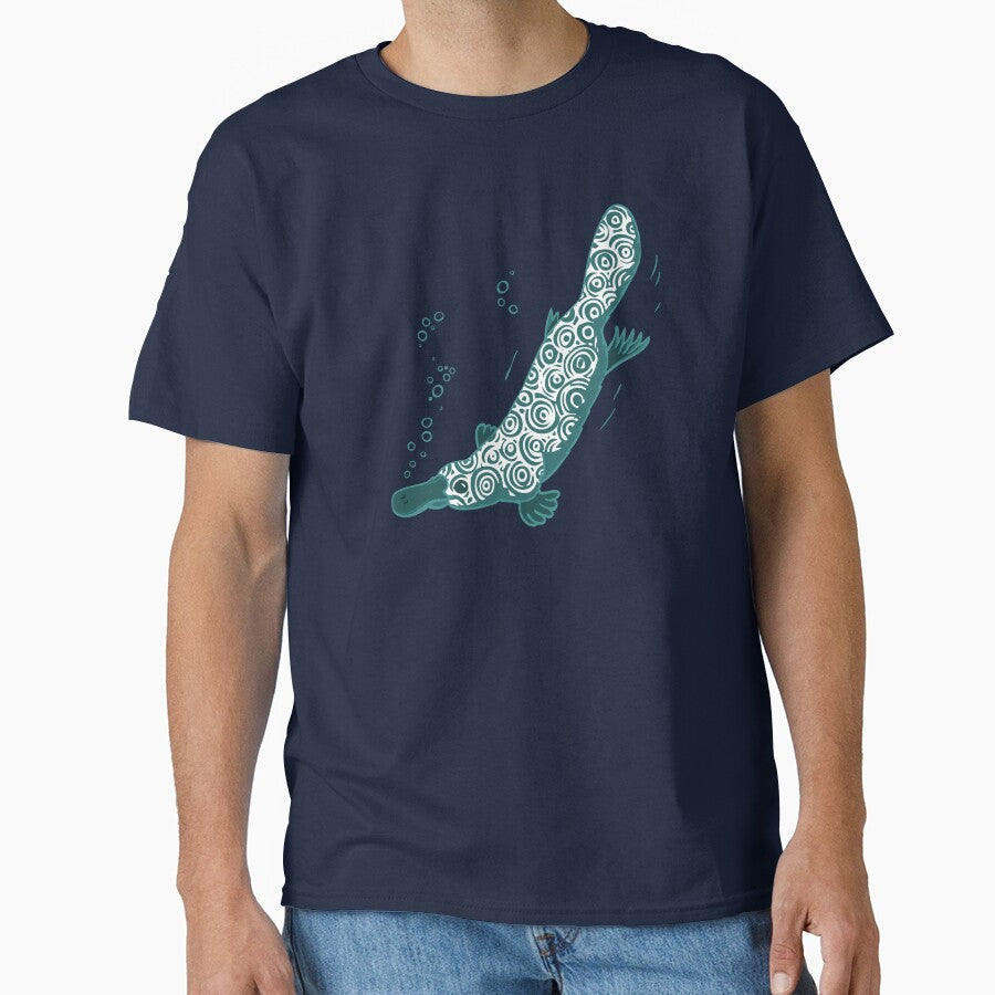 Platypus graphic art by Sarah Trett Unisex T-shirt, Sweatshirt, Hoodie, Long Sleeve Tee - T-Shirt, Sweatshirt, Hoodie