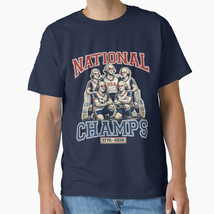 Founding Fathers Soccer Team USA Funny 4th of July America 250th Anniversary by Youngkev-arts - T-Shirt, Sweatshirt, Hoodie