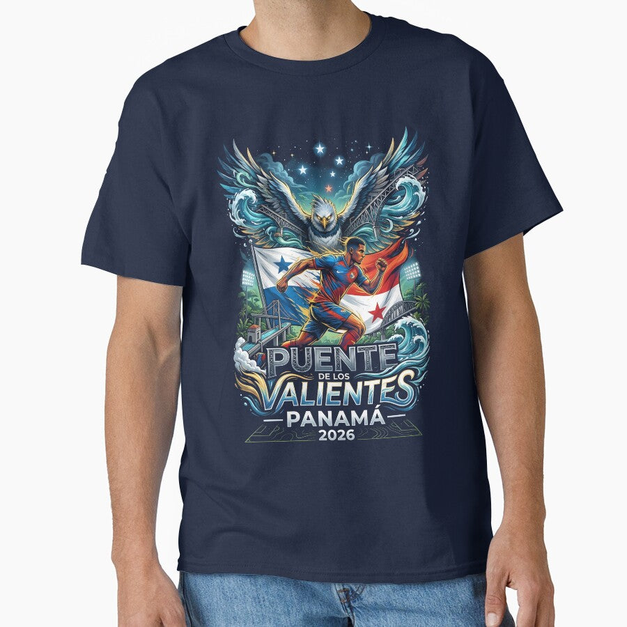 Puente De Los Valientes Panama - World Cup 2026 by VoidAnimeStudio Unisex T-shirt, Sweatshirt, Hoodie, Long Sleeve Tee - T-Shirt, Sweatshirt, Hoodie