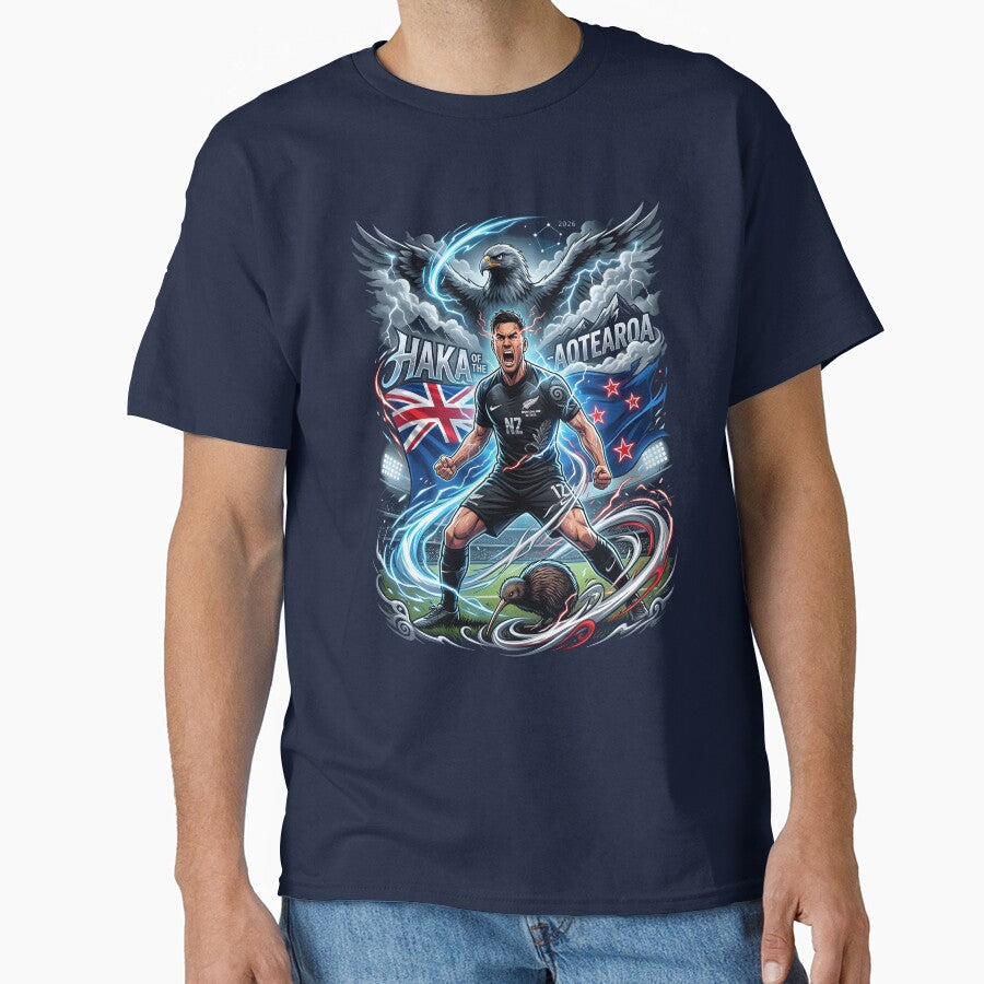 Haka Of The Aotearoa New Zealand - World Cup 2026 by VoidAnimeStudio Unisex T-shirt, Sweatshirt, Hoodie, Long Sleeve Tee - T-Shirt, Sweatshirt, Hoodie