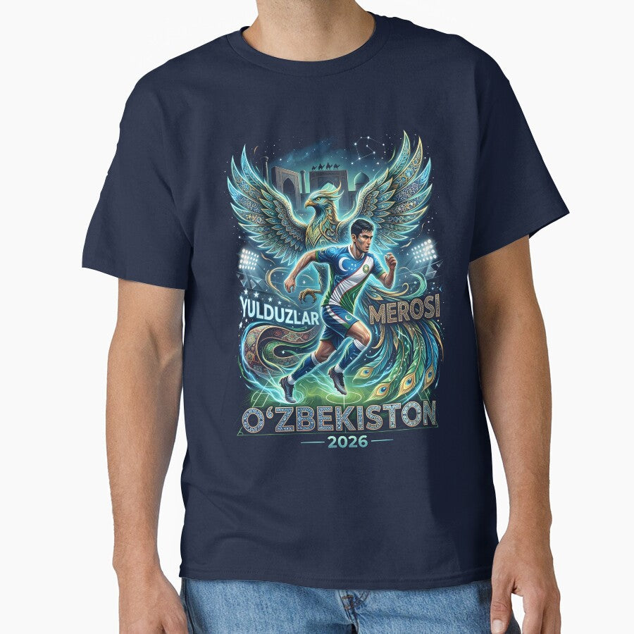Heritage of Stars Uzbekistan - World Cup 2026 by VoidAnimeStudio Unisex T-shirt, Sweatshirt, Hoodie, Long Sleeve Tee - T-Shirt, Sweatshirt, Hoodie
