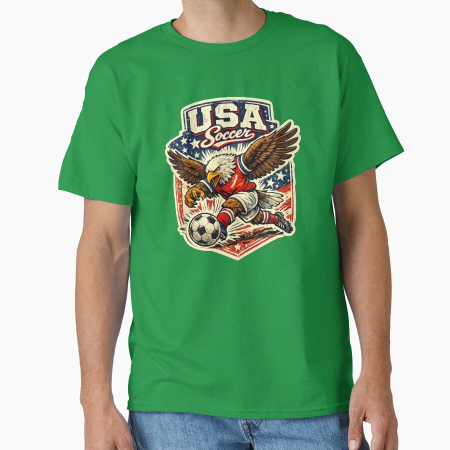 USA Soccer Fan eagle by Modefissi Unisex T-shirt, Sweatshirt, Hoodie, Long Sleeve Tee - T-Shirt, Sweatshirt, Hoodie
