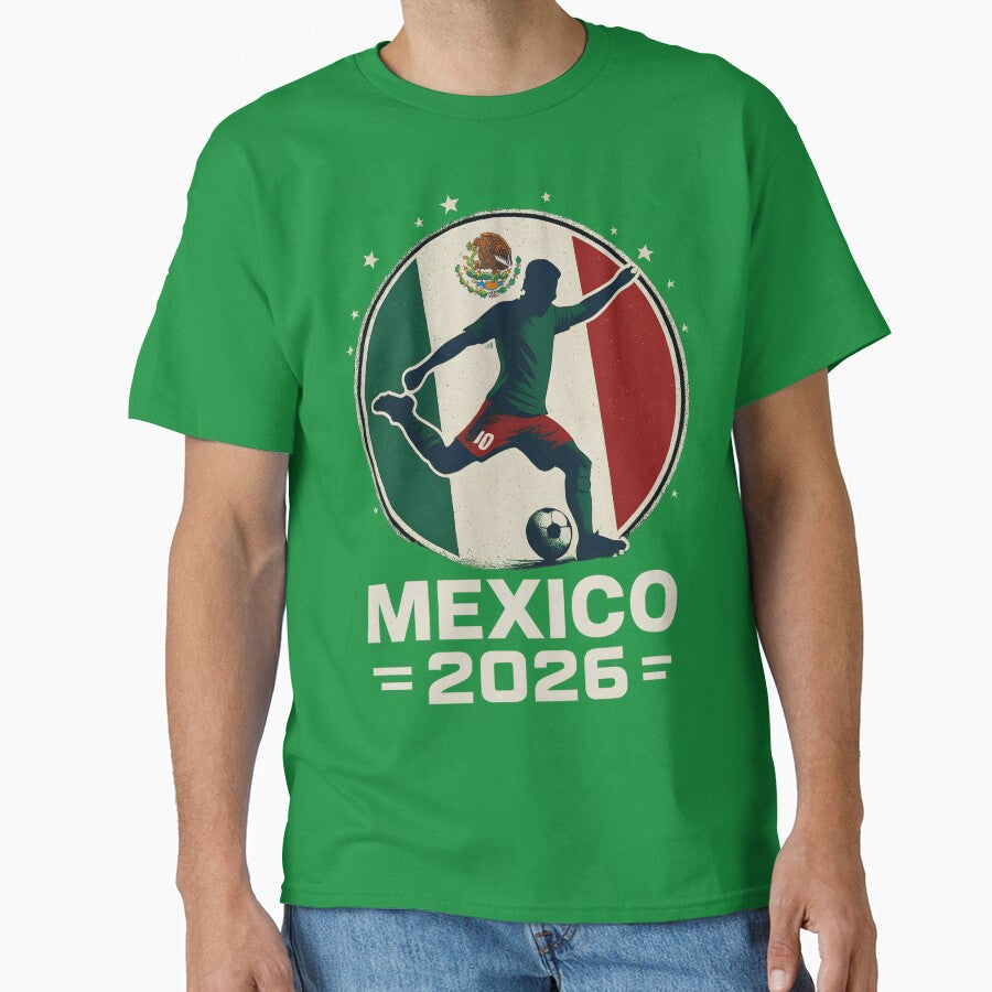 Team Mexico Flag Soccer Player 2026 by legendaryskins Unisex T-shirt, Sweatshirt, Hoodie, Long Sleeve Tee - T-Shirt, Sweatshirt, Hoodie