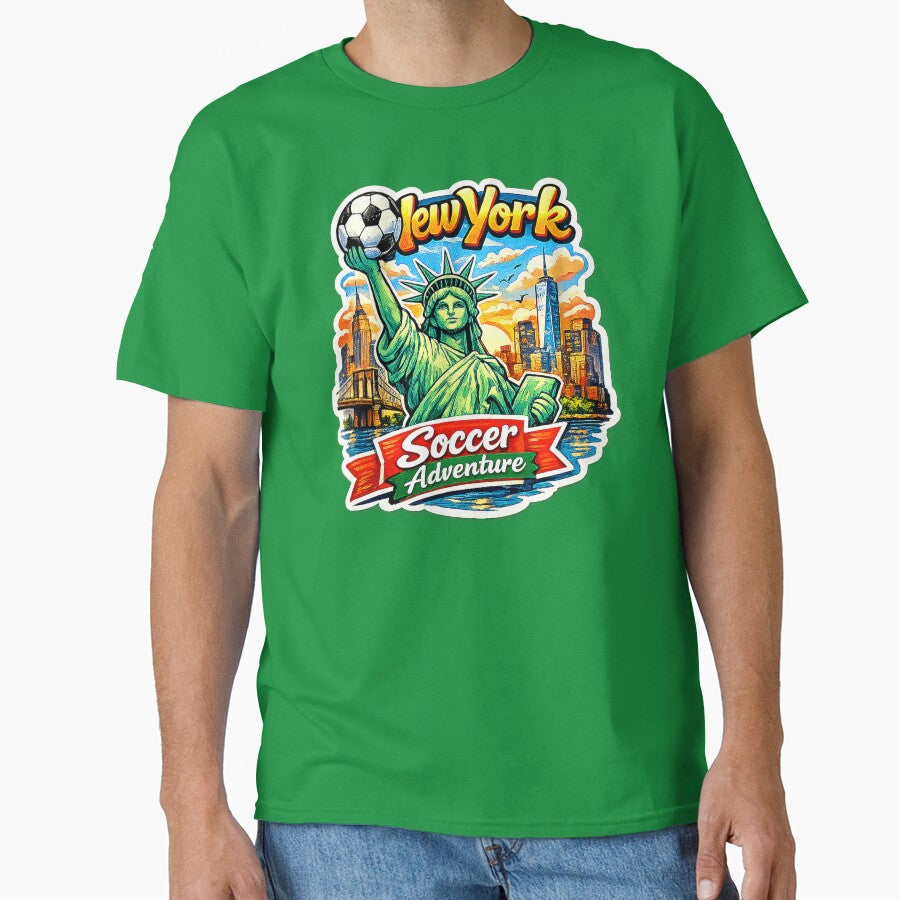 New York Soccer Adventure by Modefissi Unisex T-shirt, Sweatshirt, Hoodie, Long Sleeve Tee - T-Shirt, Sweatshirt, Hoodie