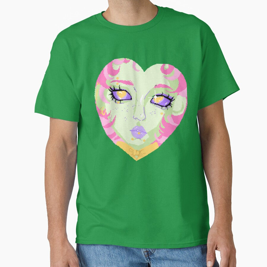 Cute Alien Girl Pixel Art by LilSeashell Unisex T-shirt, Sweatshirt, Hoodie, Long Sleeve Tee - T-Shirt, Sweatshirt, Hoodie