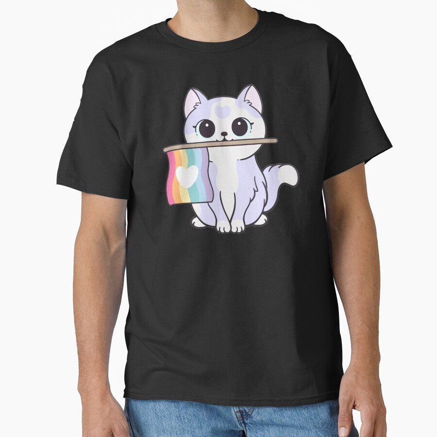 Pride Cat | Nikury by nikury Unisex T-shirt, Sweatshirt, Hoodie, Long Sleeve Tee - T-Shirt, Sweatshirt, Hoodie