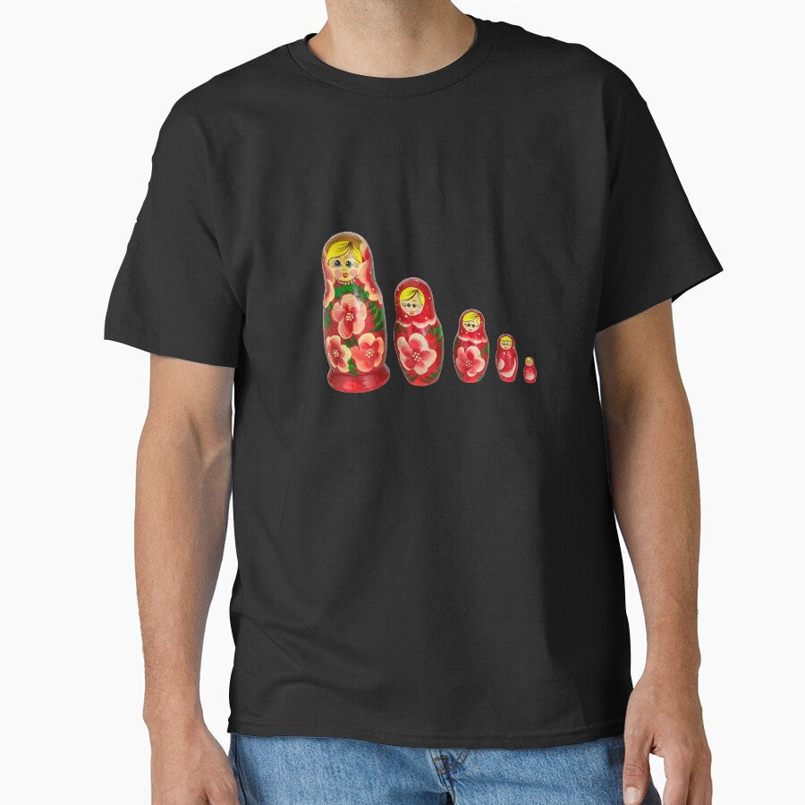 Russian Matryoshka Dolls by Zina Stromberg Unisex T-shirt, Sweatshirt, Hoodie, Long Sleeve Tee - T-Shirt, Sweatshirt, Hoodie