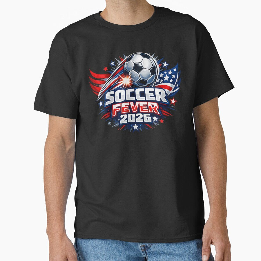 Stars Stripes Soccer Fever 2026 USA Fan by XYZ Studio Unisex T-shirt, Sweatshirt, Hoodie, Long Sleeve Tee - T-Shirt, Sweatshirt, Hoodie