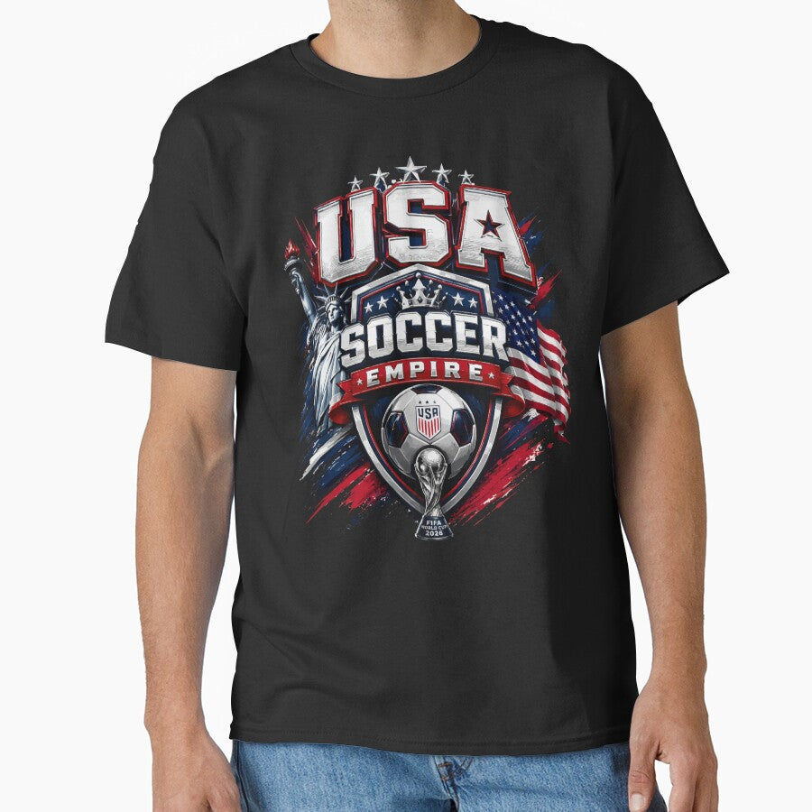 USA Soccer Empire 2026 by XYZ Studio Unisex T-shirt, Sweatshirt, Hoodie, Long Sleeve Tee - T-Shirt, Sweatshirt, Hoodie