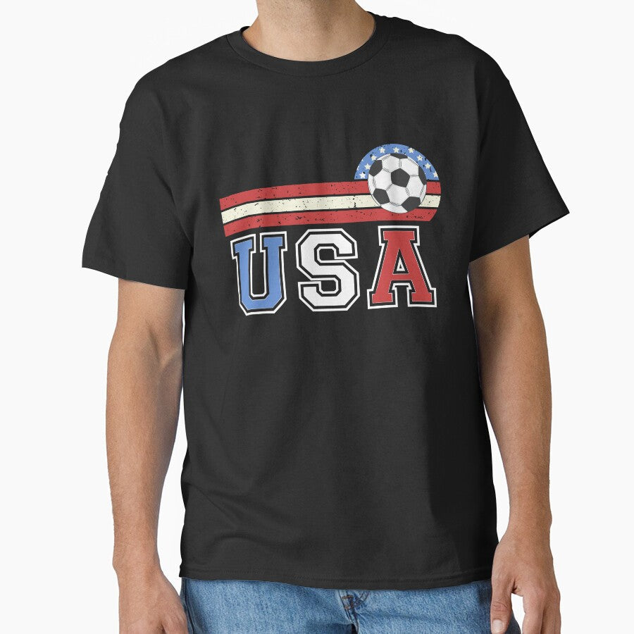 Patriotic Soccer USA Football player fan shirt for men or women by Lala35 Unisex T-shirt, Sweatshirt, Hoodie, Long Sleeve Tee - T-Shirt, Sweatshirt, Hoodie