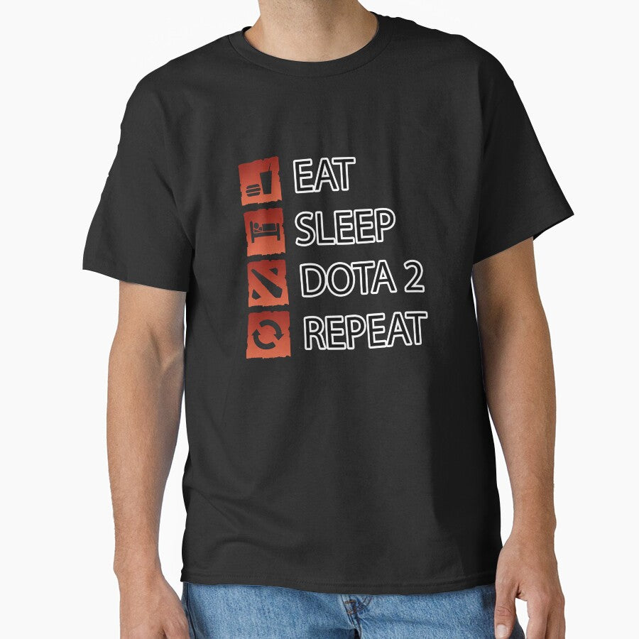 Dota 2 Gamer Life - Eat Sleep Dota 2 Repeat by imbakrastavac Unisex T-shirt, Sweatshirt, Hoodie, Long Sleeve Tee - T-Shirt, Sweatshirt, Hoodie