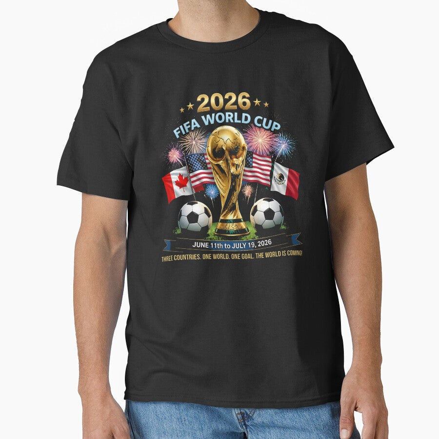World Cup 2026 Soccer Tournament 2026 Classic T-Shirt by SavsMerch Unisex T-shirt, Sweatshirt, Hoodie, Long Sleeve Tee - T-Shirt, Sweatshirt, Hoodie