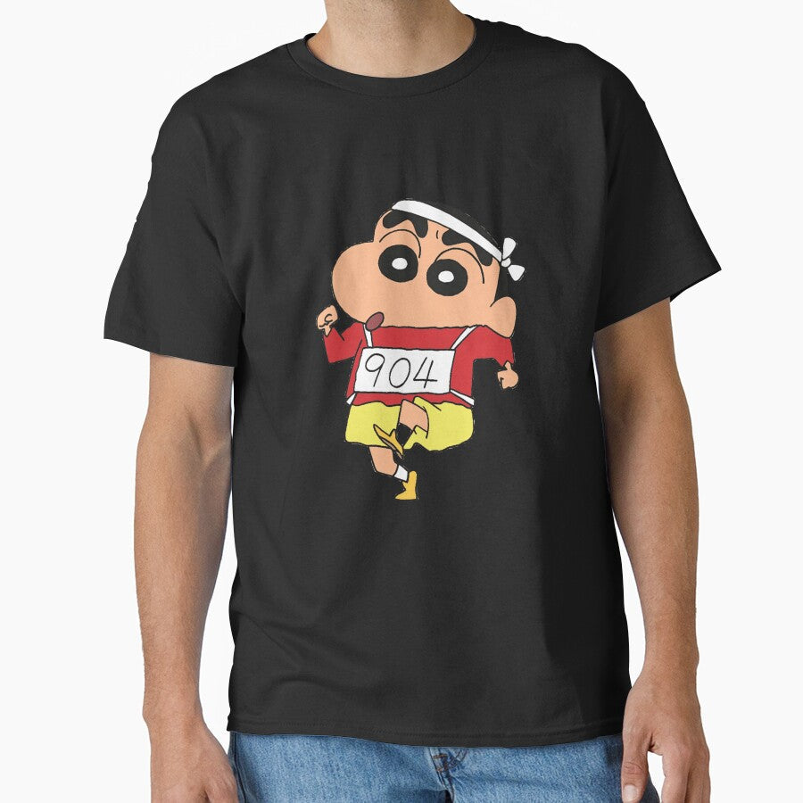 Shinchan marathon by Sellystickers Unisex T-shirt, Sweatshirt, Hoodie, Long Sleeve Tee - T-Shirt, Sweatshirt, Hoodie