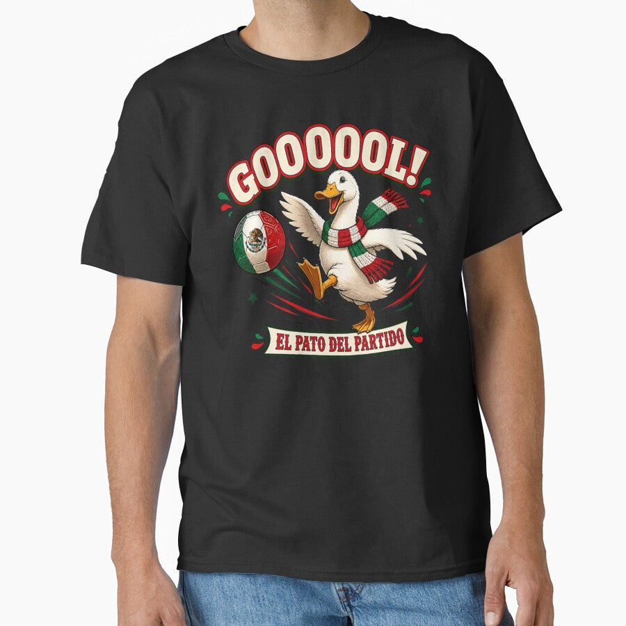 Merlin the Duck Mexico Soccer El Pato del Partido by Ali-printshop Unisex T-shirt, Sweatshirt, Hoodie, Long Sleeve Tee - T-Shirt, Sweatshirt, Hoodie